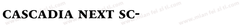 cascadia next sc字体转换